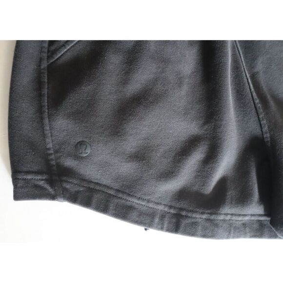Lululemon W7BDRS Women's Sz 2 Black Inner Glow 3" French Terry Shorts - Picture 5 of 9